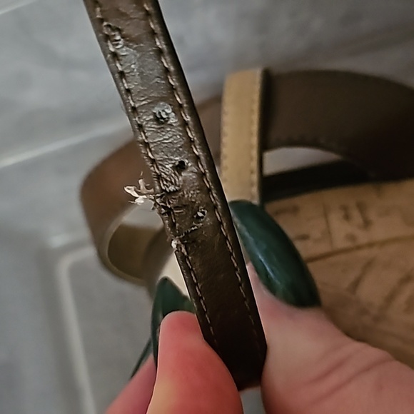 Brown sandals, cork bottom, size 8 - Picture 4 of 4